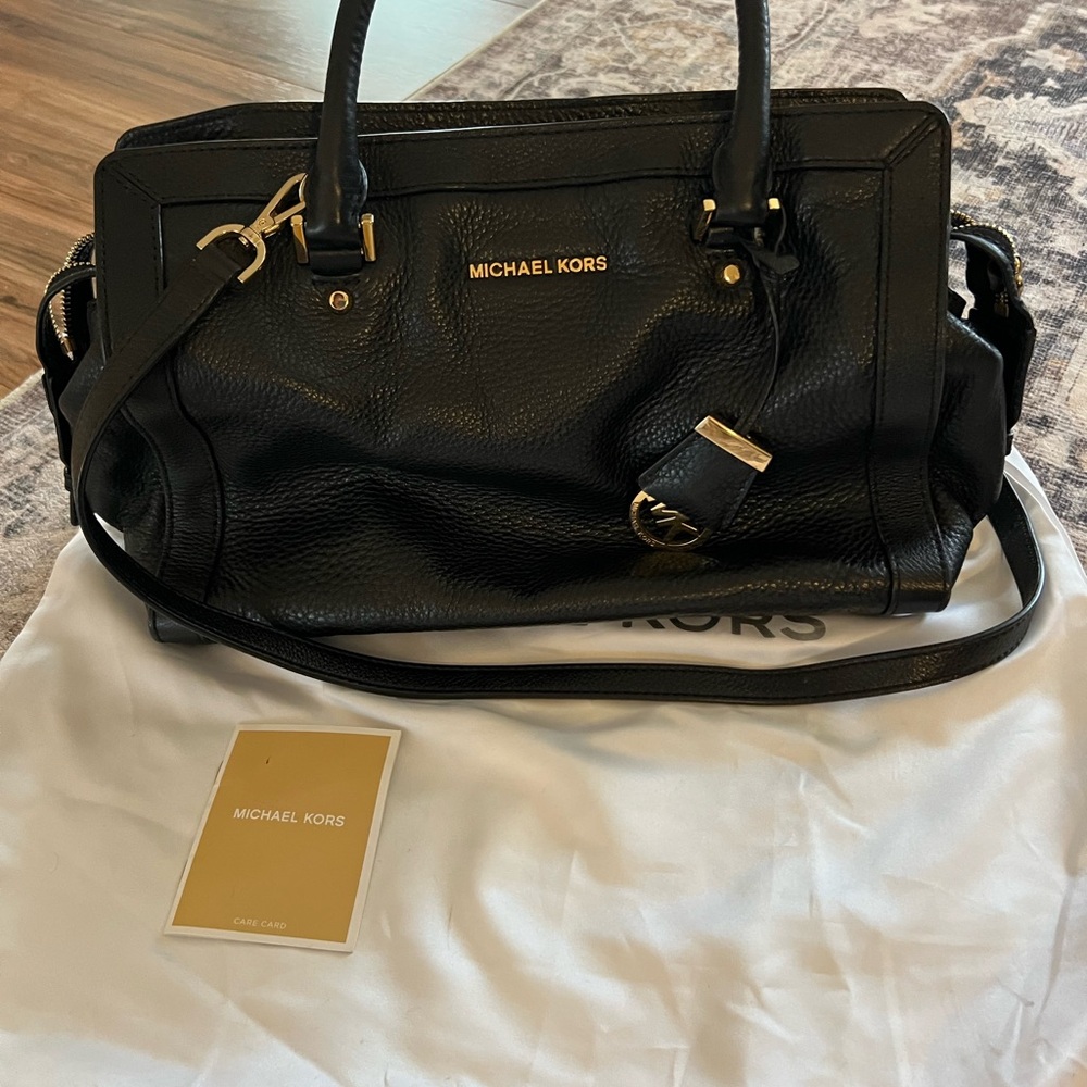Michael Kors Black Leather Satchel
